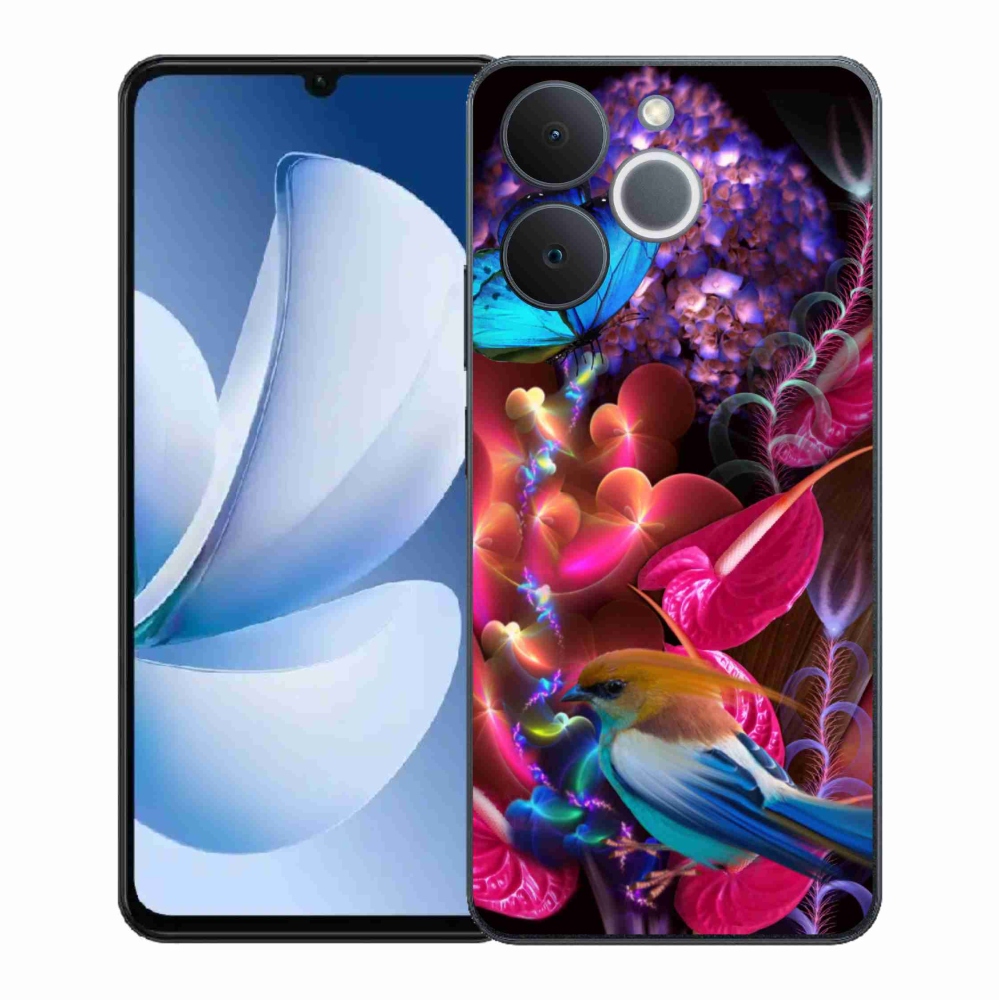 Gélový kryt mmCase na Realme Note 70T - farebné kvety