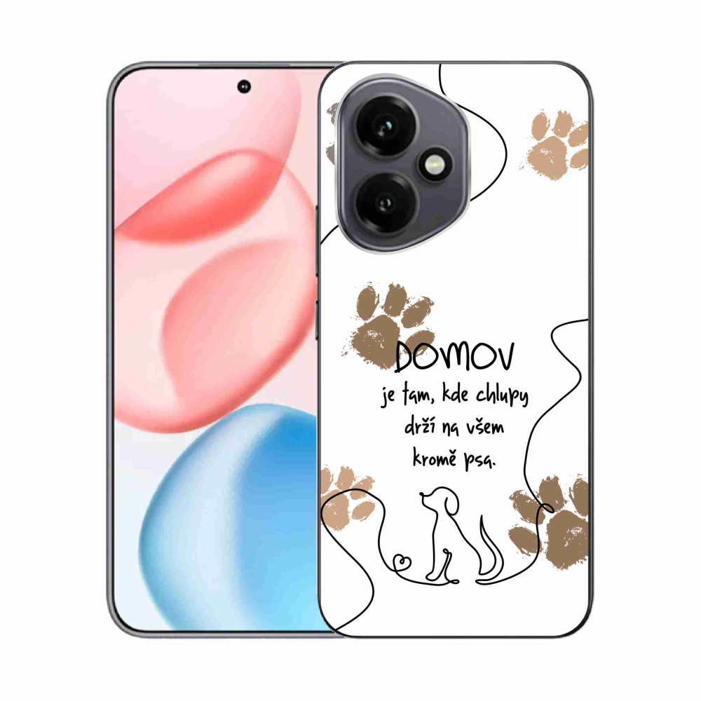 Gélový kryt mmCase na Honor 400 - psí motív biele pozadie
