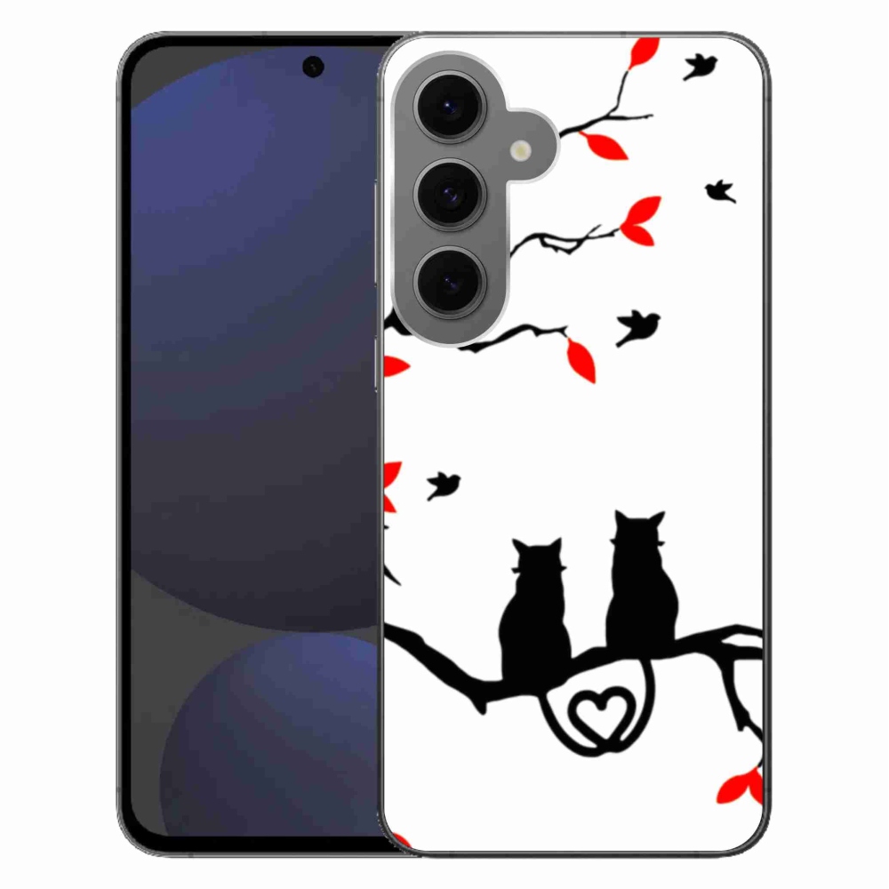 Gélový kryt mmCase na Samsung Galaxy S24 FE - mačacia láska
