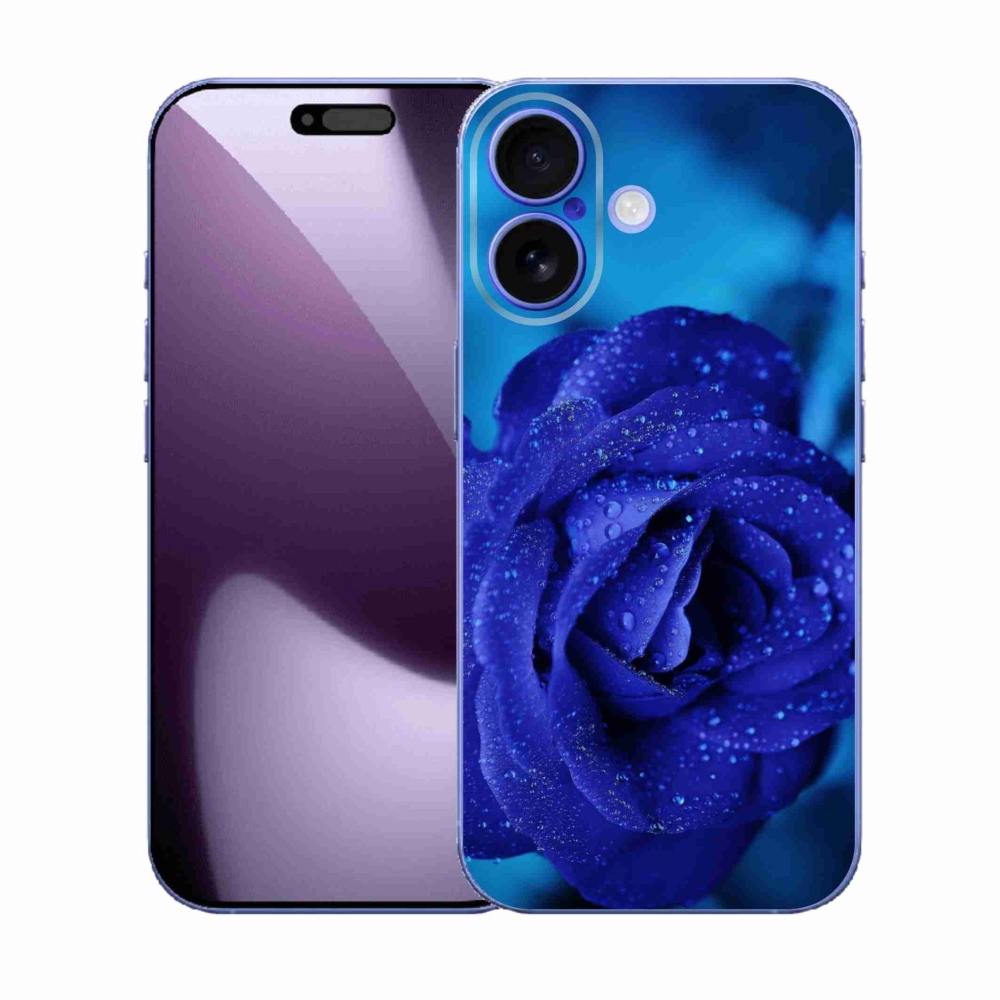 Gélový kryt mmCase na iPhone 17 - modrá ruža