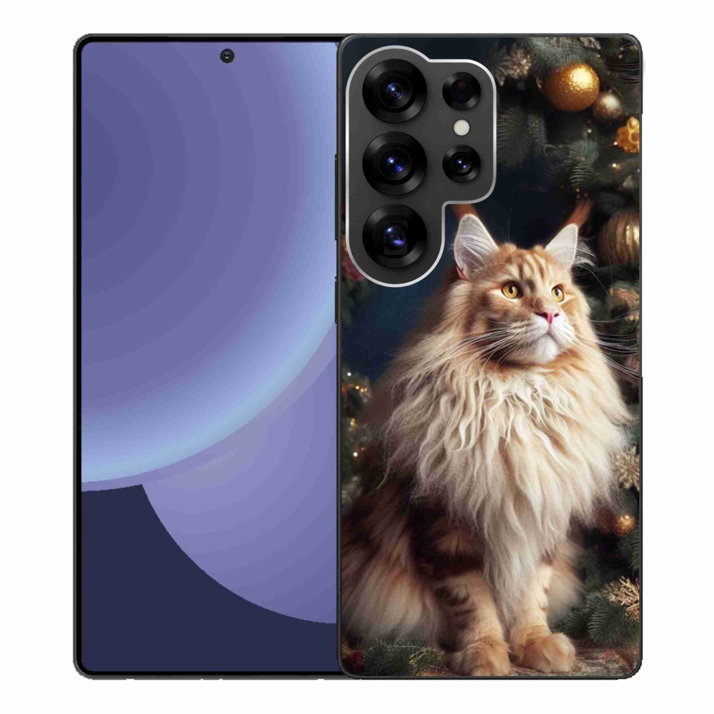Gélový kryt mmCase na Samsung Galaxy S25 Ultra - mačka pri stromčeku