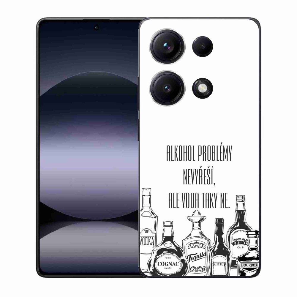 Gélový kryt mmCase na Xiaomi Redmi Note 14S - vtipný text biele pozadie