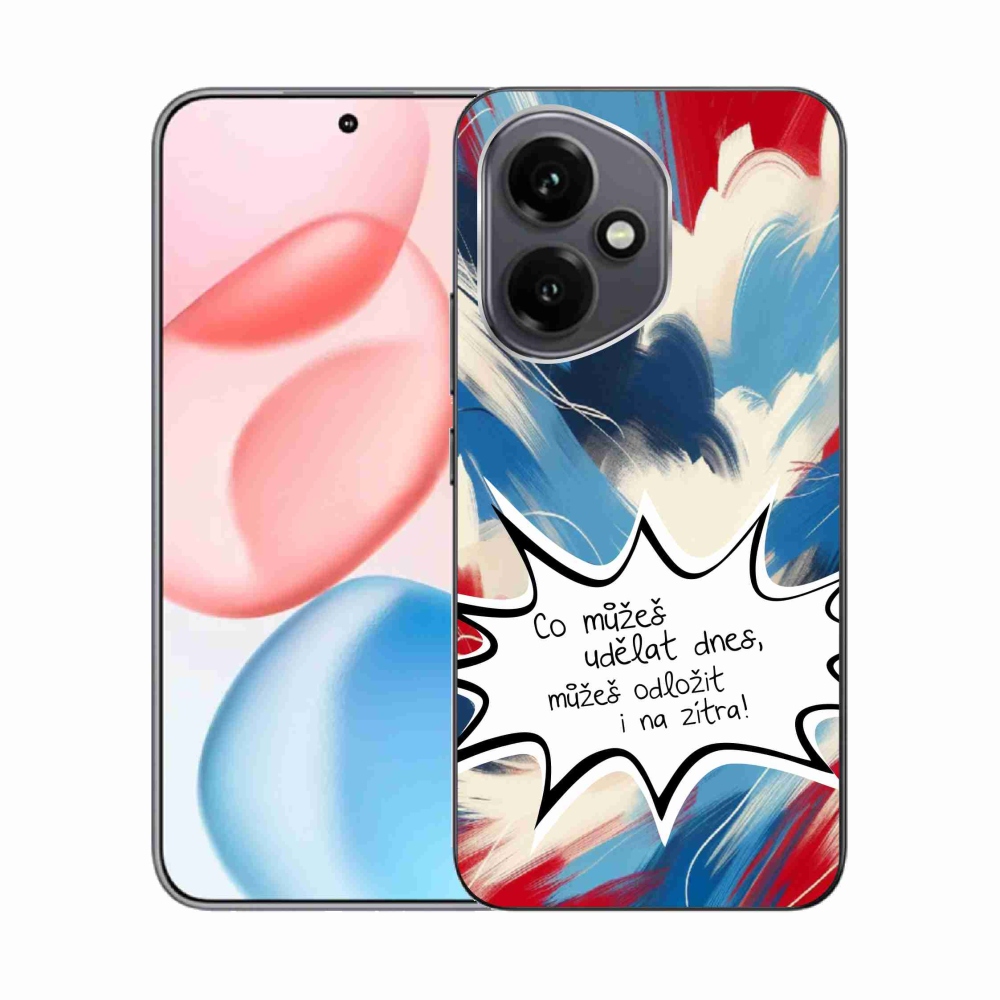 Gélový kryt mmCase na Honor 400 - vtipný text 9 biele pozadie