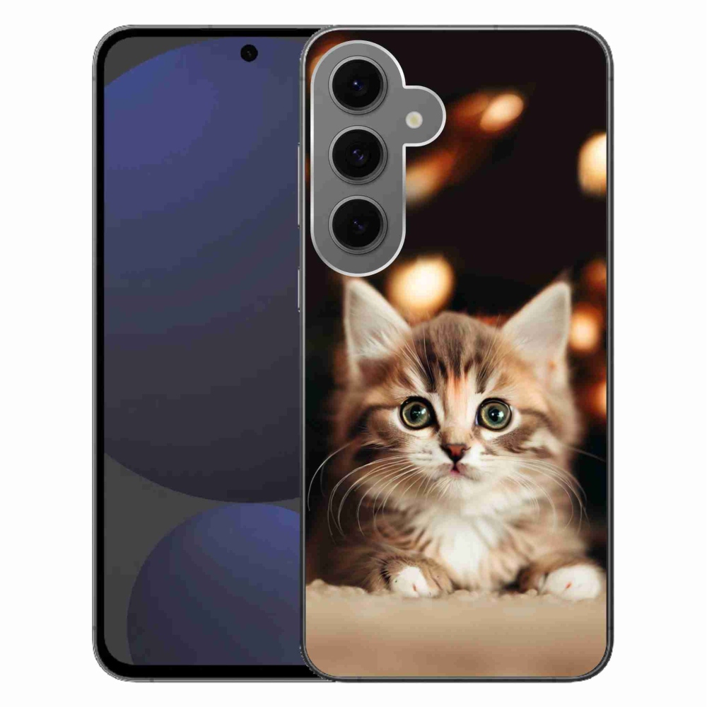 Gélový kryt mmCase na Samsung Galaxy S24 FE - roztomilé mačiatko 2
