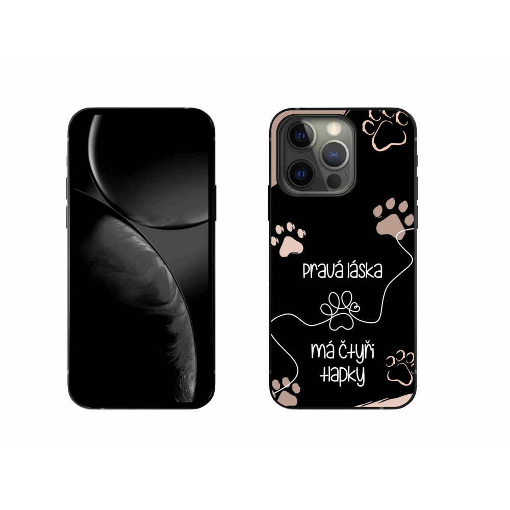 Gélový kryt mmCase na iPhone 13 Pro 6.1 - psí motív 1 čierne pozadie