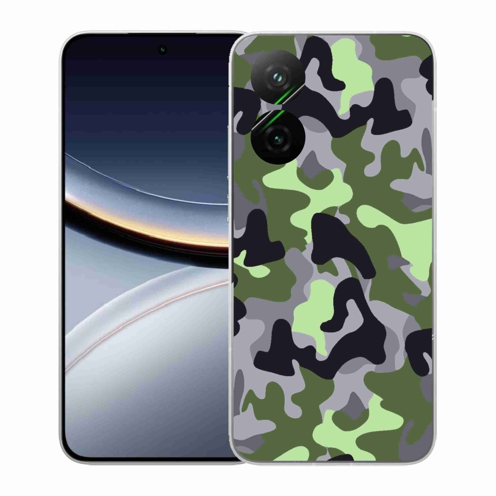 Gélový kryt mmCase na Xiaomi Poco F7 5G - maskáčový vzor 7