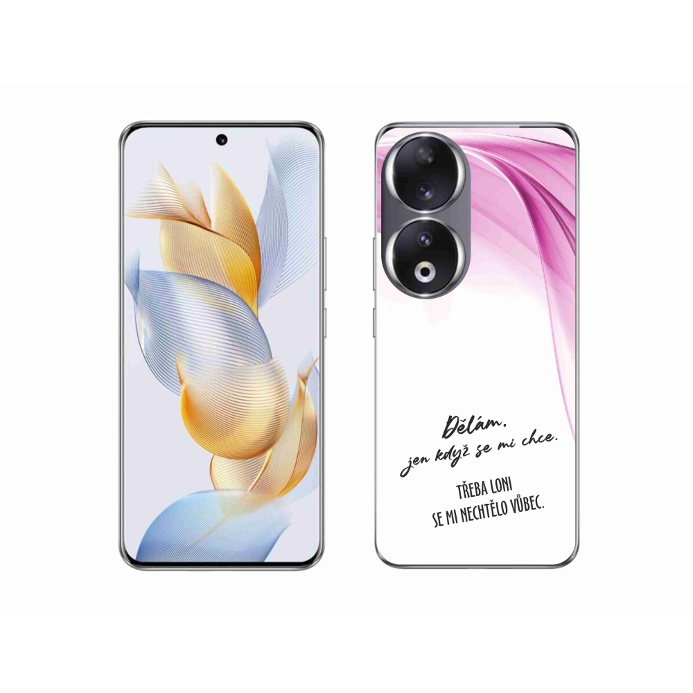 Gélový kryt mmCase na Honor 90 - vtipný text 12 biele pozadie