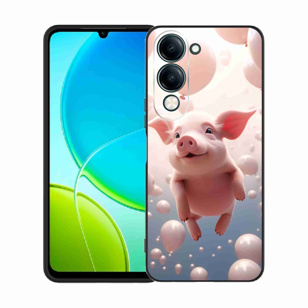 Gélový kryt mmCase na Vivo Y29s 5G - prasiatko s balónikmi