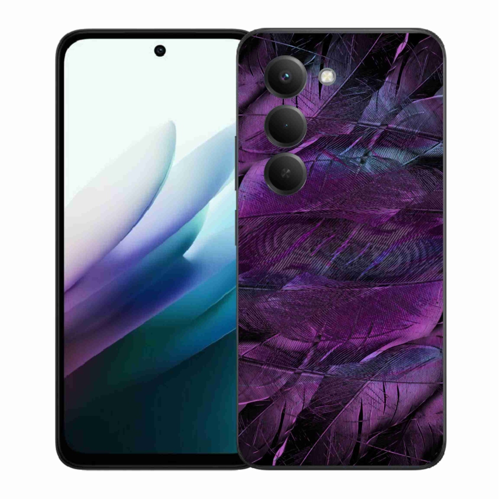 Gélový kryt mmCase na Xiaomi Redmi 15 4G/5G (171mm) - fialové pierka
