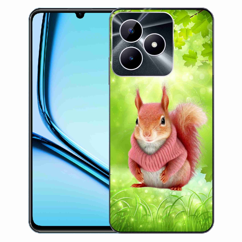 Gélový kryt mmCase na Realme Note 50 - veverička vo svetri