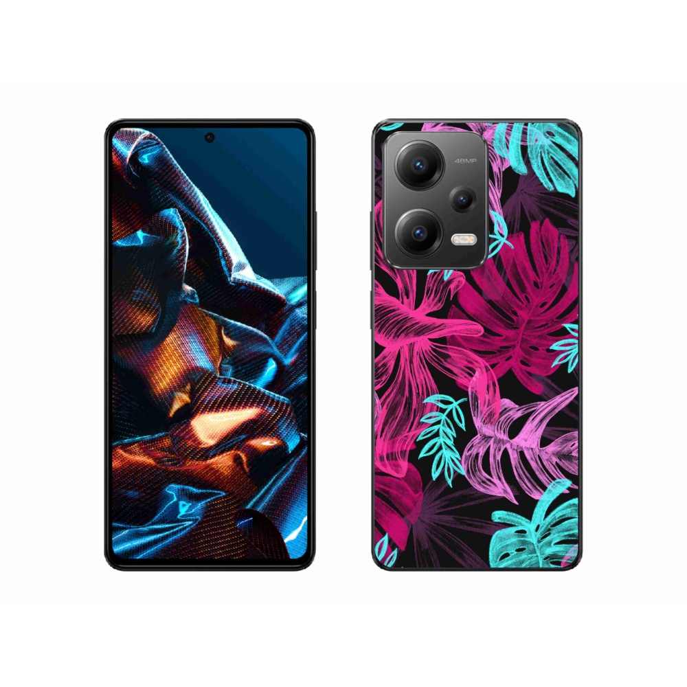 Gélový kryt mmCase na mobil Xiaomi Redmi Note 12 Pro 5G - kvety 1