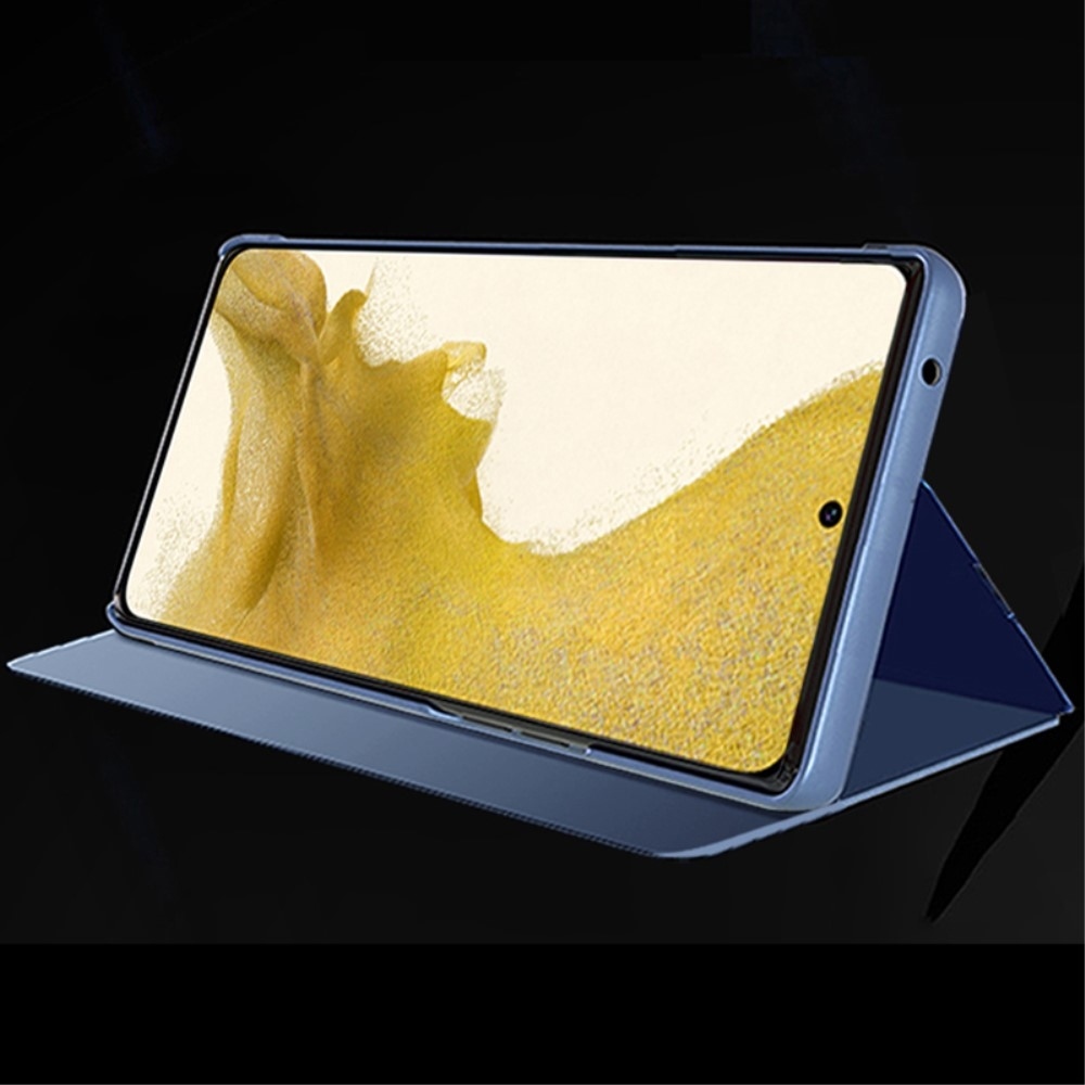 Clear zatvárací kryt s matným predkom na Samsung Galaxy S24+ - modrý