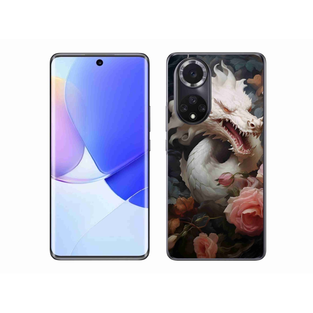 Gélový kryt mmCase na Honor 50 - biely drak