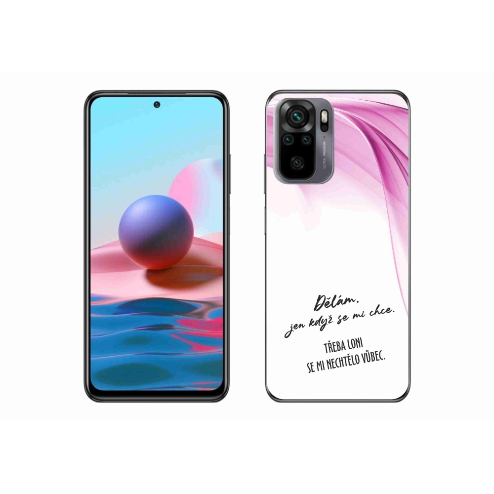 Gélový kryt mmCase na Xiaomi Redmi Note 10S - vtipný text 12 biele pozadie