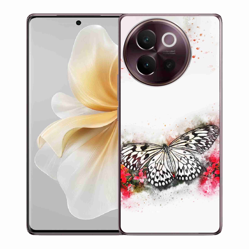 Gélový kryt mmCase na Vivo V40 Lite 5G - čiernobiely motýľ