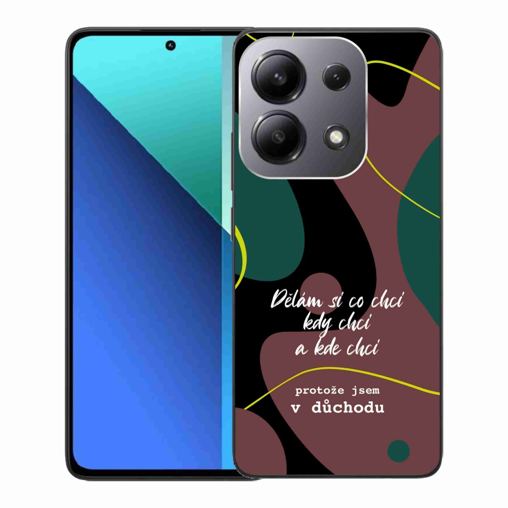 Gélový kryt mmCase na Xiaomi Redmi Note 13 - vtipný text 10 čierne pozadie