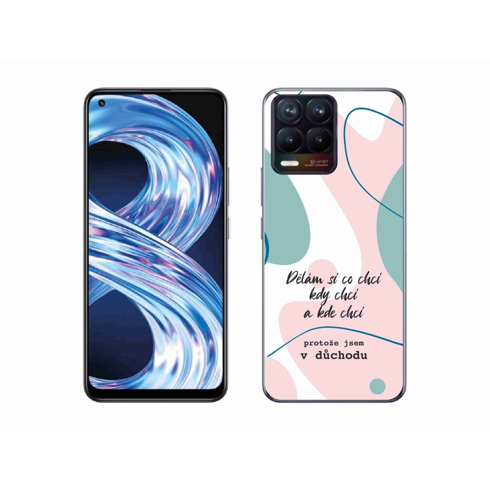 Gélový kryt mmCase na Realme 8 4G - vtipný text 10 biele pozadie