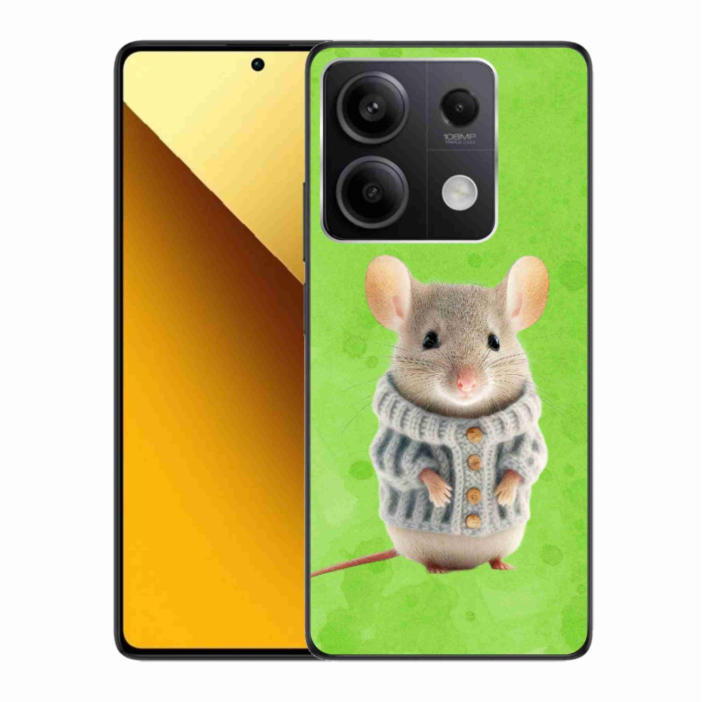 Gélový kryt mmCase na Xiaomi Redmi Note 13 5G - myška vo svetri