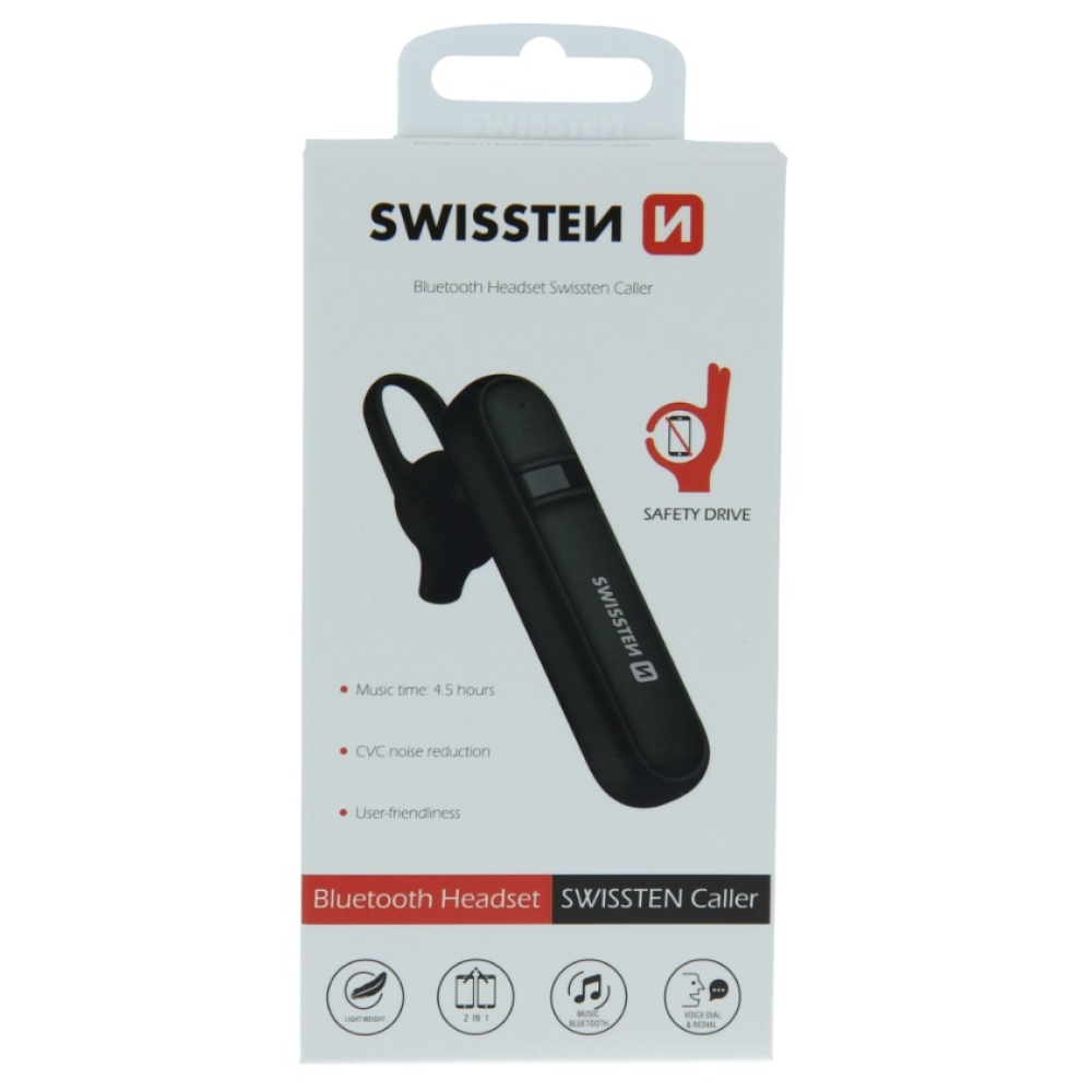 Swissten bluetooth handsfree Caller - čierny