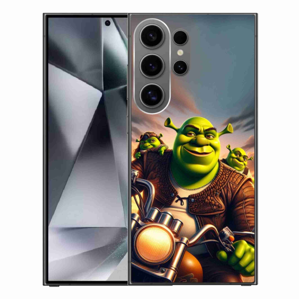 Gélový kryt mmCase na Samsung Galaxy S24 Ultra - shrek na motorke