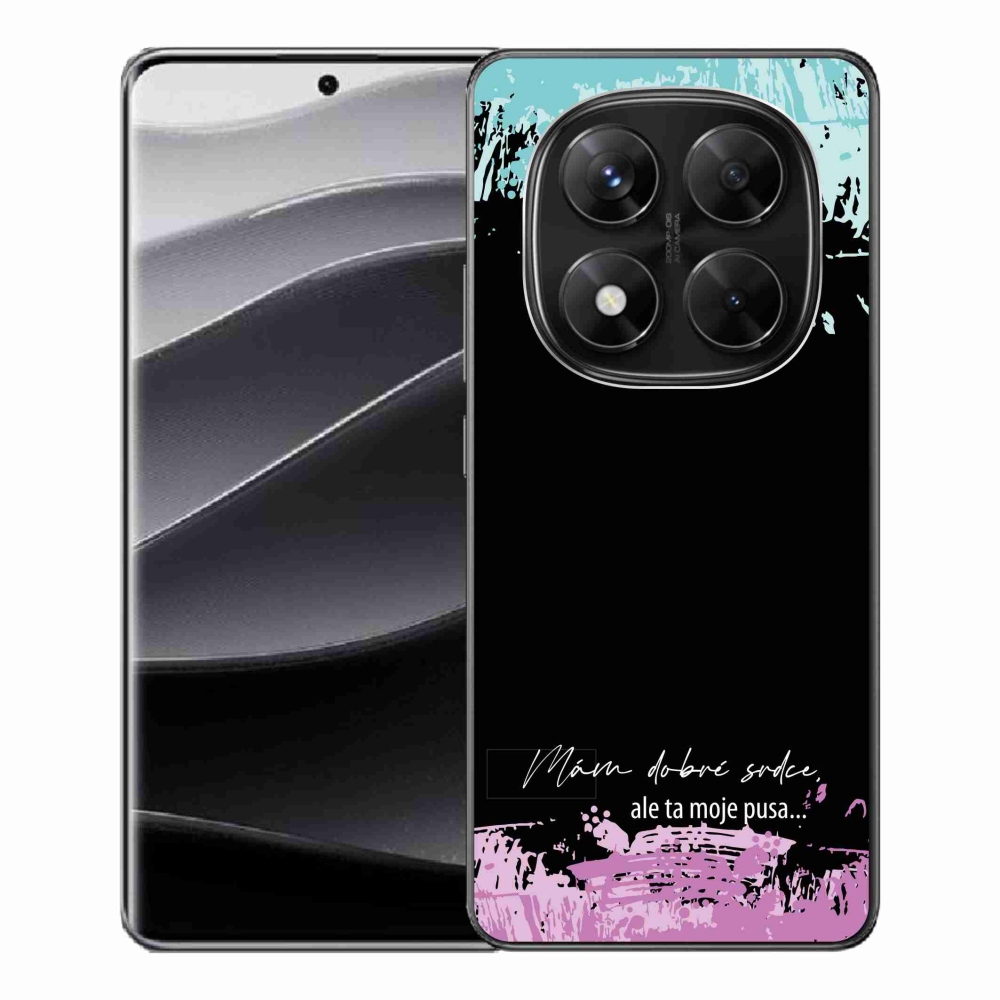 Gélový kryt mmCase na Xiaomi Redmi Note 14 Pro 5G/Poco X7 5G - vtipný text 3 čierne pozadie
