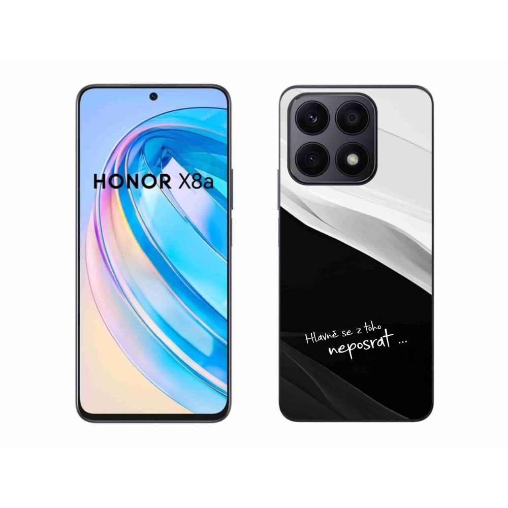 Gélový kryt mmCase na Honor X8a - vtipný text 13 čiernobiele pozadie