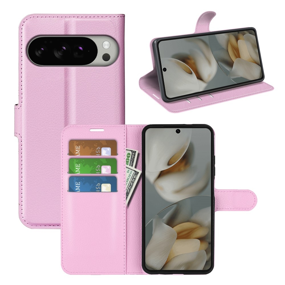 Litchi knižkové puzdro na Google Pixel 10 Pro XL - ružové
