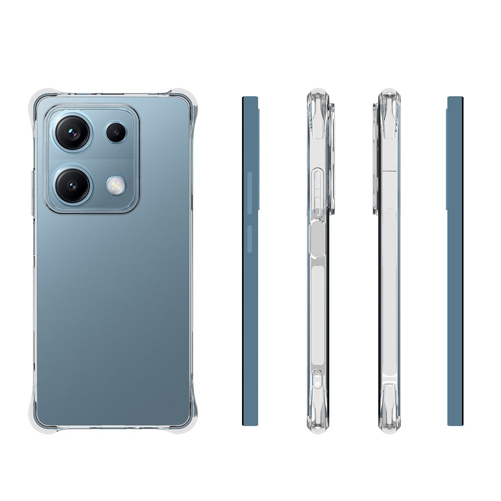 Priehľadný gélový obal s vystuženými rohmi na Xiaomi Redmi Note 14S