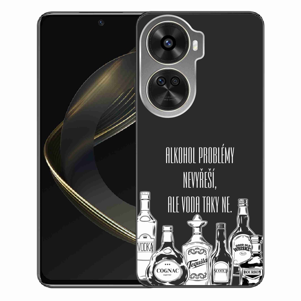Gélový kryt mmCase na Huawei Nova 12 SE - vtipný text čierne pozadie