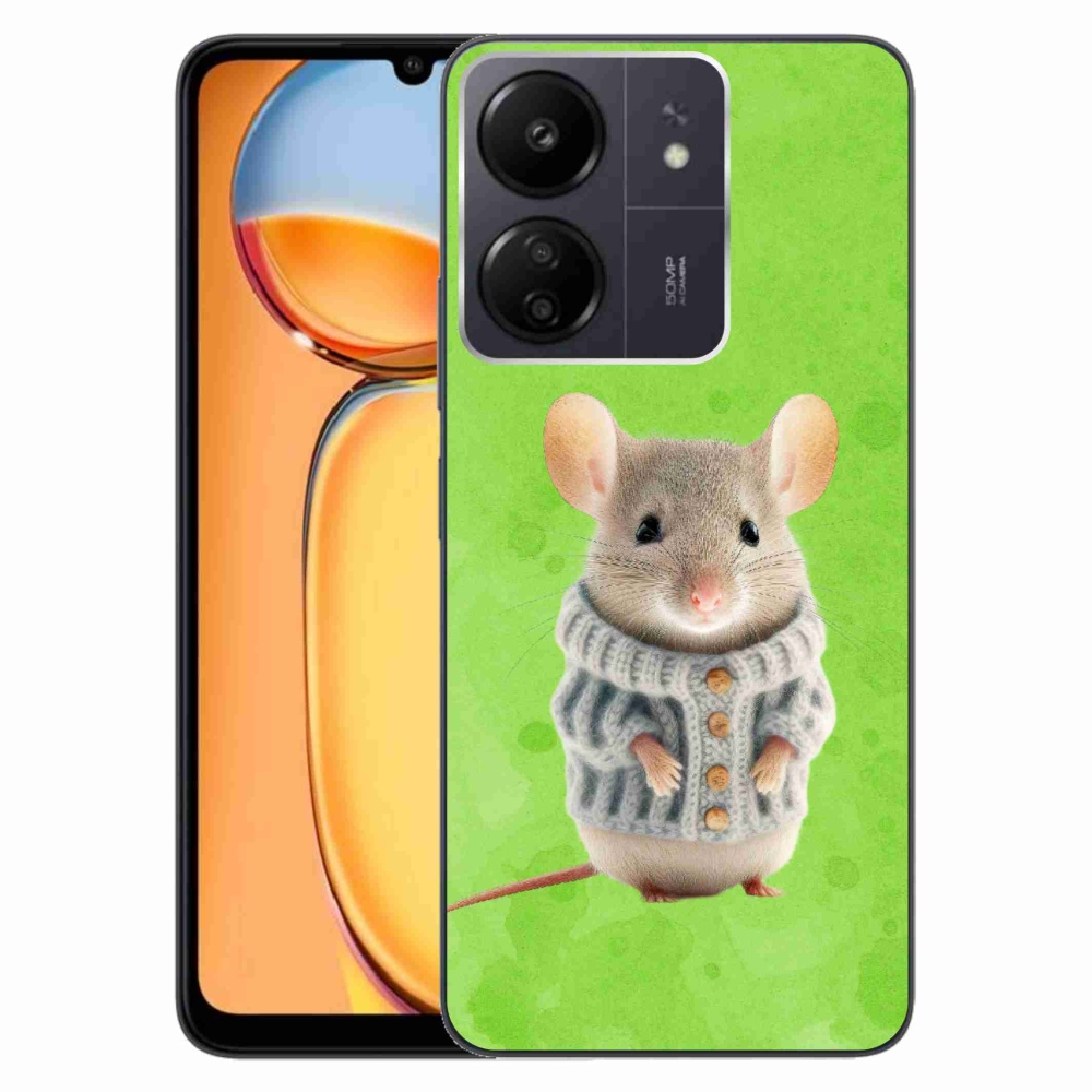 Gélový kryt mmCase na Xiaomi Poco C65/Redmi 13C - myška vo svetri
