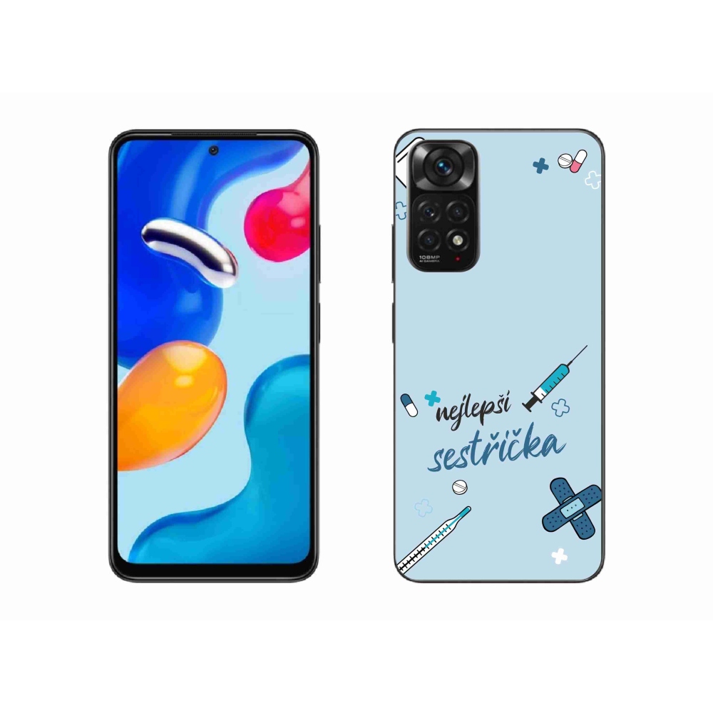 Gélový kryt mmCase na Xiaomi Redmi Note 11 4G - najlepšia sestrička modré pozadie