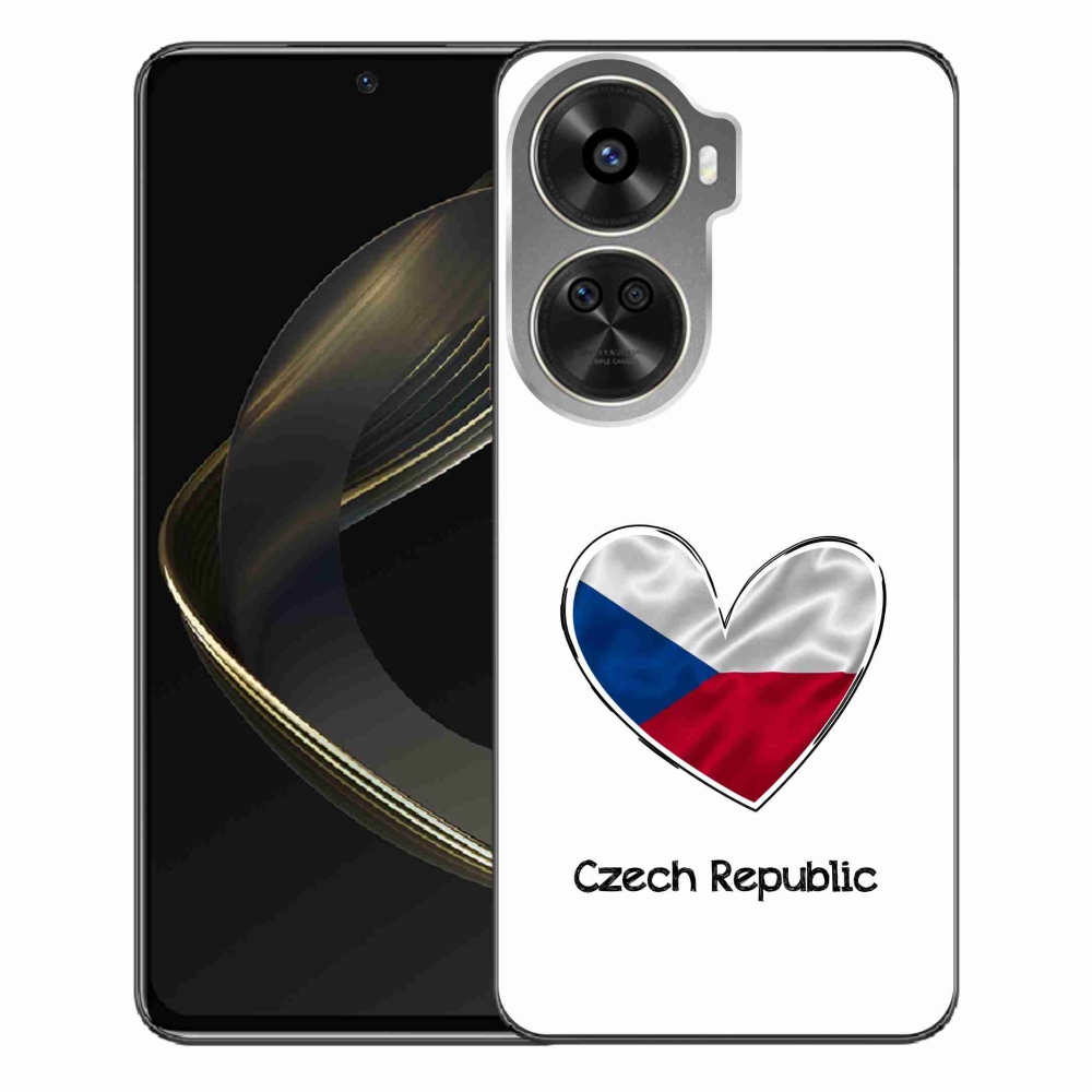 Gélový kryt mmCase na Huawei Nova 12 SE - vlajka srdca biele pozadie