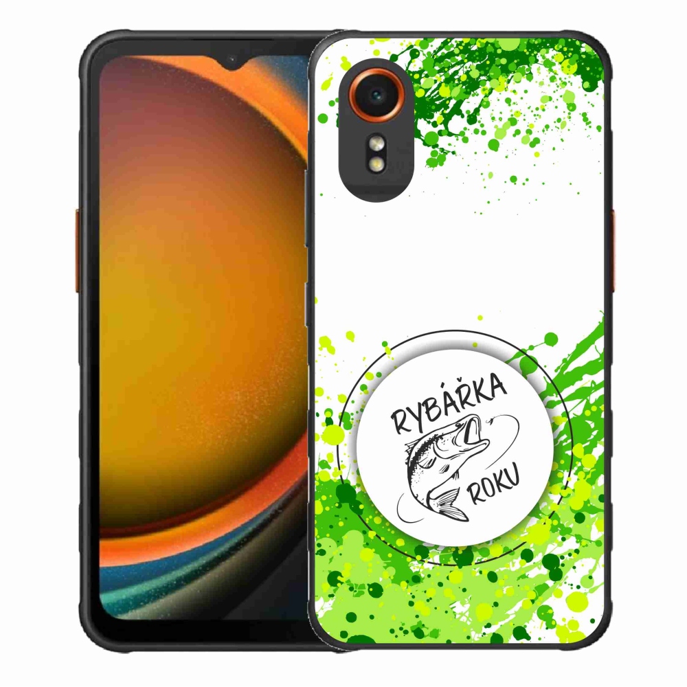 Gélový kryt mmCase na Samsung Galaxy Xcover 7 - rybárka roku biele pozadie