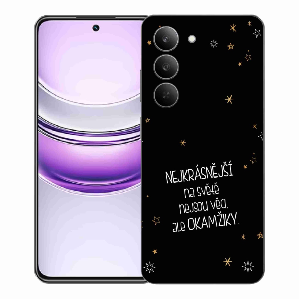 Gélový kryt mmCase na Realme 14x 5G - citát 4 čierne pozadie