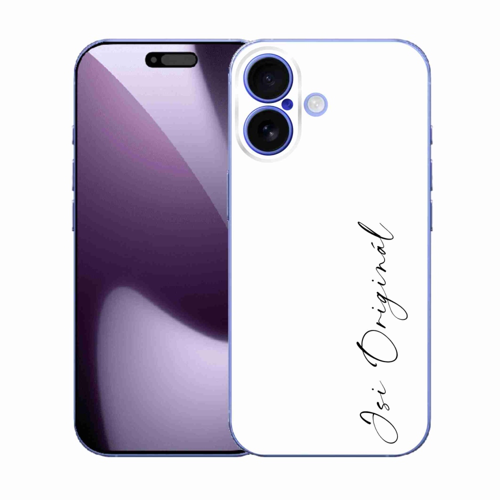 Gélový kryt mmCase na iPhone 17 - si originál biele pozadie