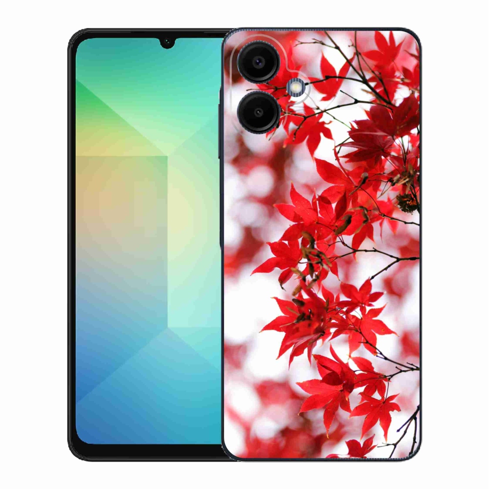 Gélový kryt mmCase na Samsung Galaxy A06 4G - červené listy