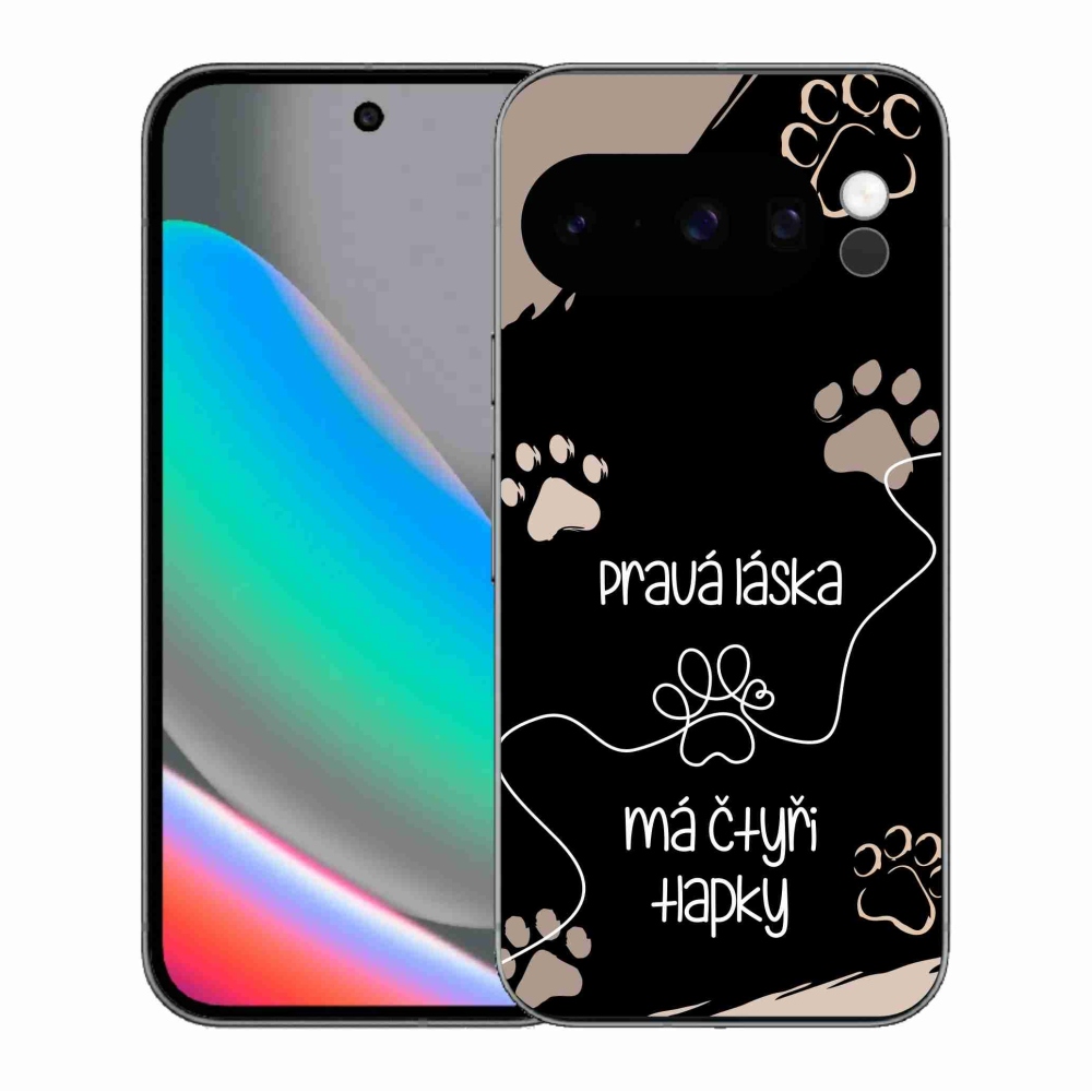 Gélový kryt mmCase na Google Pixel 10 Pro - psí motív 1 čierne pozadie