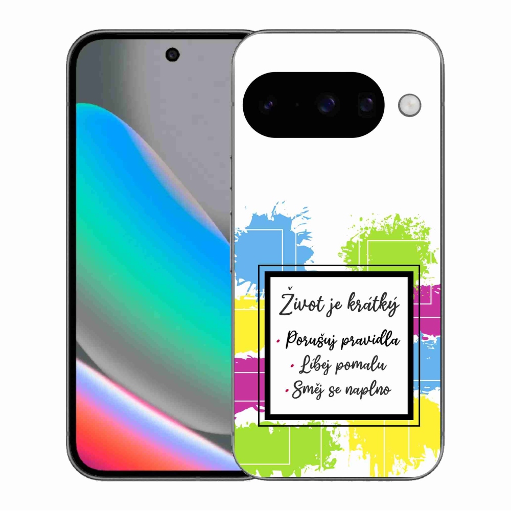 Gélový kryt mmCase na Google Pixel 10 - citát 5 biele pozadie