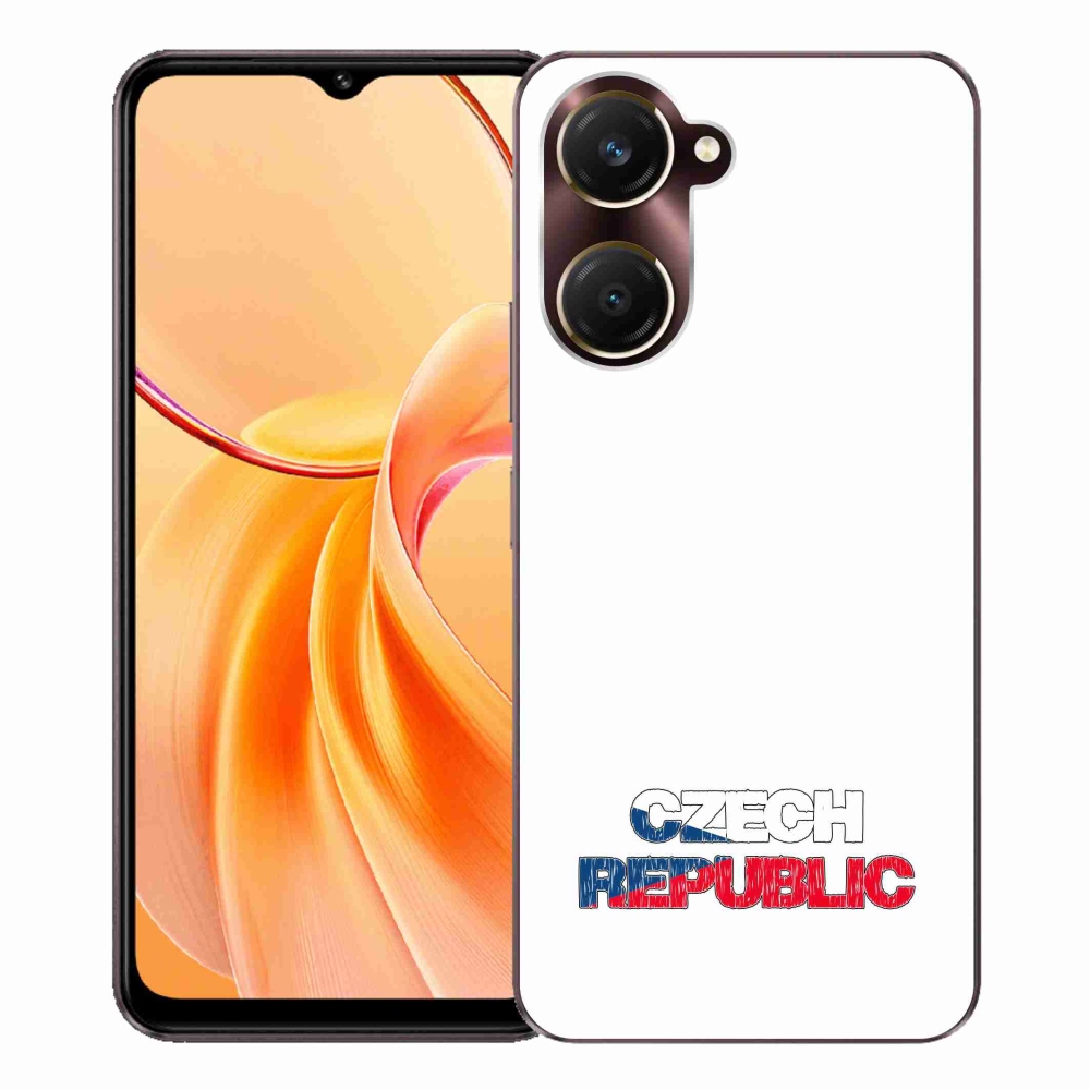 Gélový kryt mmCase na Vivo Y28s 5G - Czech Republic biele pozadie