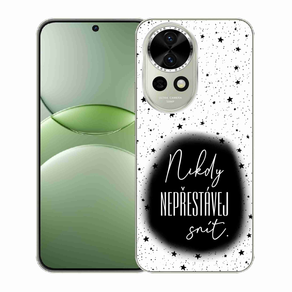 Gélový kryt mmCase na Huawei Nova 13 5G - citát 1 čiernobiele pozadie
