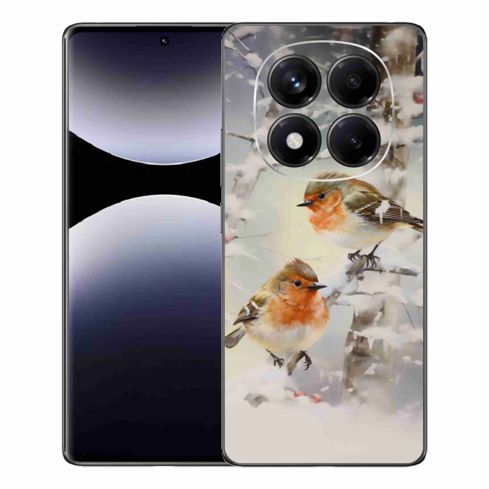 Gélový kryt mmCase na Xiaomi Redmi Note 14 Pro - vtáčiky v zime