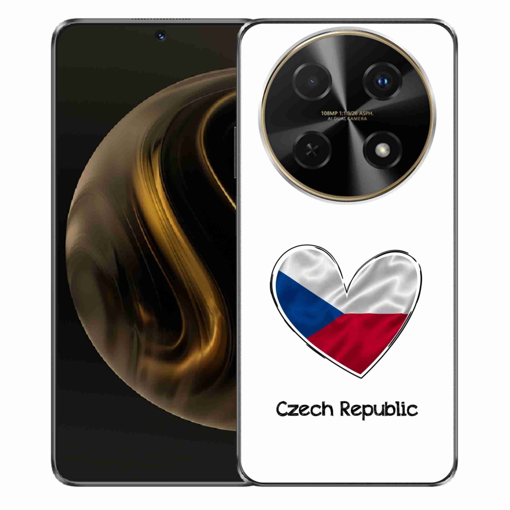 Gélový kryt mmCase na Huawei Nova 12i - vlajka srdca biele pozadie