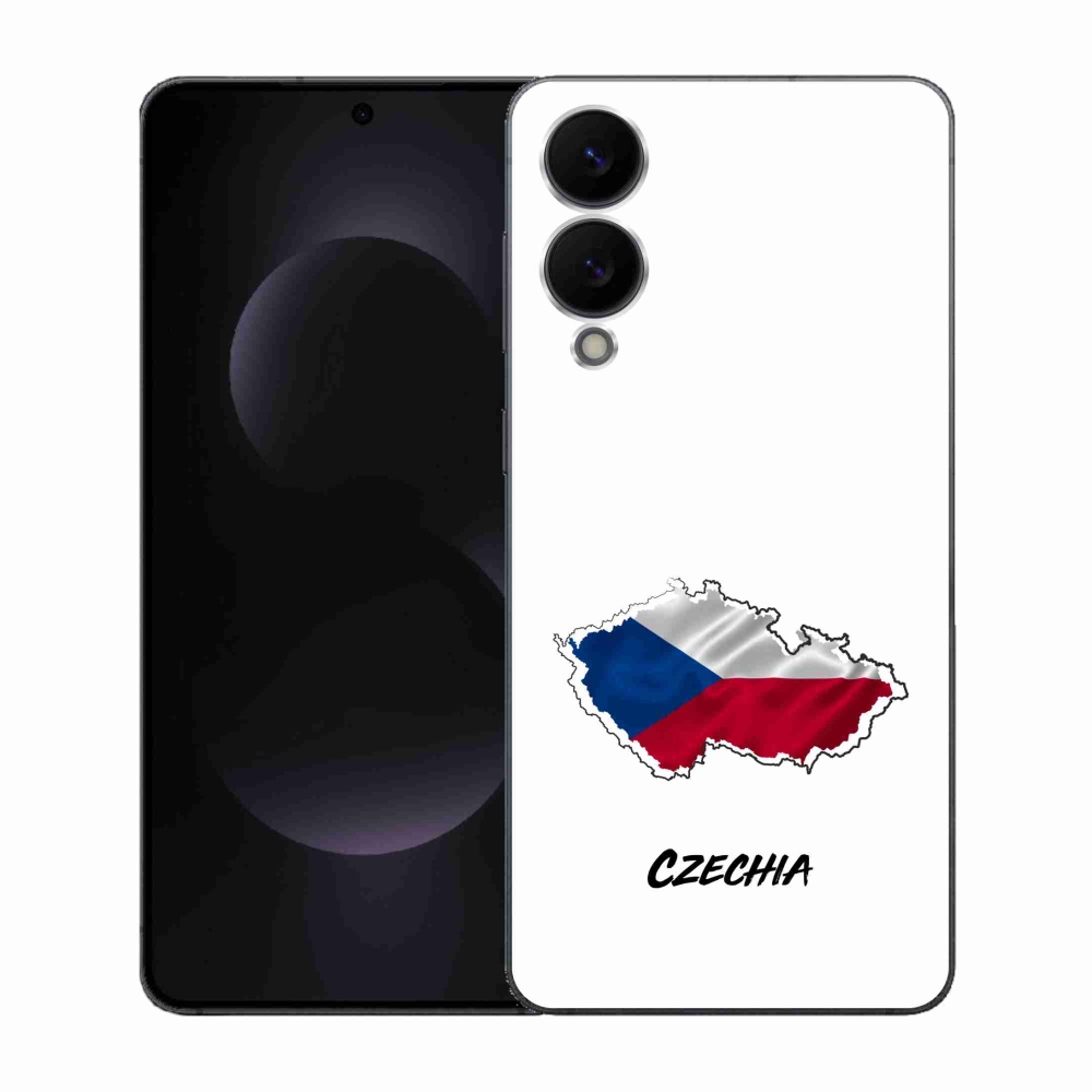 Gélový kryt mmCase na Samsung Galaxy S25 Edge - Czechia biele pozadie