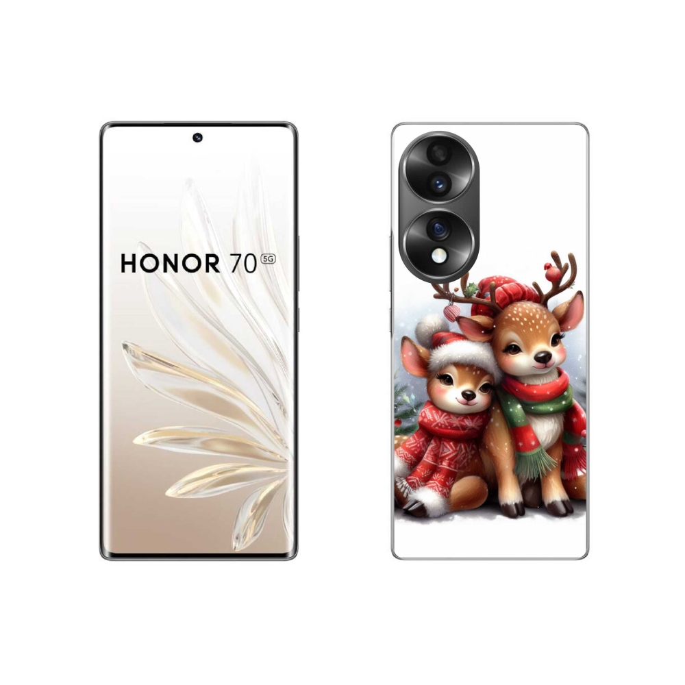 Gélový kryt mmCase na Honor 70 - vianočné soby