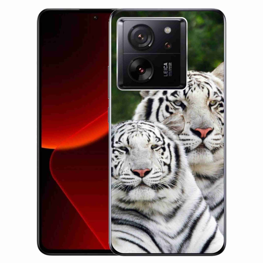 Gélový obal mmCase na Xiaomi 13T/13T Pro - bieli tigre