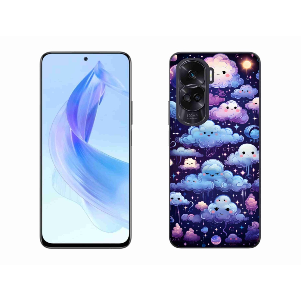 Gélový kryt mmCase na Honor 90 Lite - mráčiky