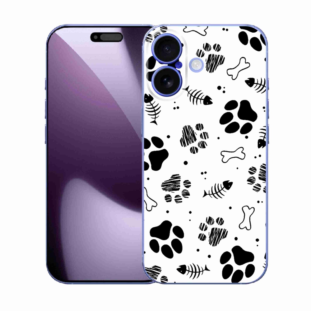 Gélový kryt mmCase na iPhone 17 - psie labky 1