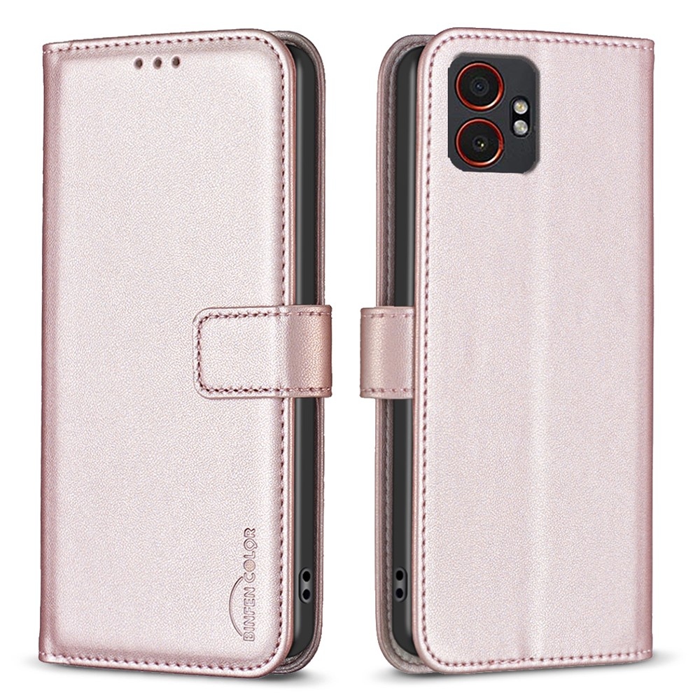 BNF knižkové púzdro na Samsung Galaxy Xcover 7 Pro - ružovozlaté