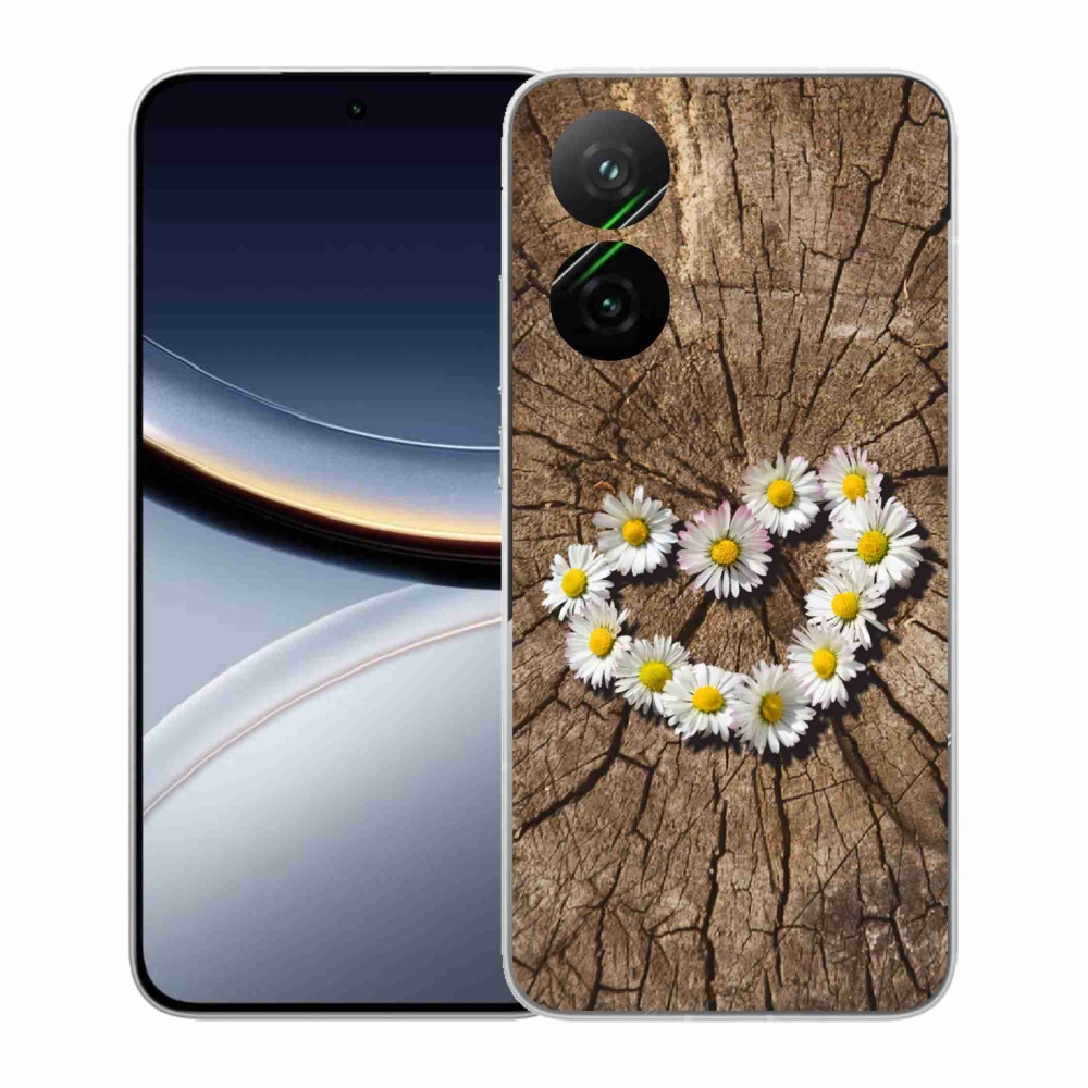 Gélový kryt mmCase na Xiaomi Poco F7 5G - srdce z margaréty