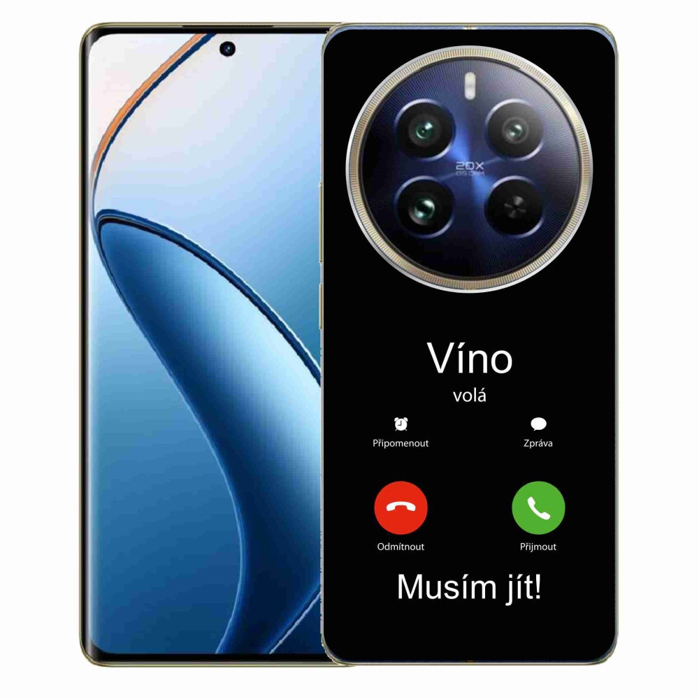 Gélový kryt mmCase na Realme 12 Pro 5G/12 Pro+ 5G - víno volá čierne pozadie